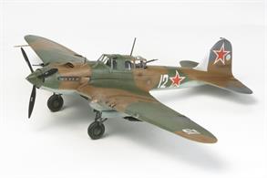 Tamiya 1/72 Ilyushin IL-2 Sturmovik Ground Attack Aircraft Kit 60781Glue and paints are required