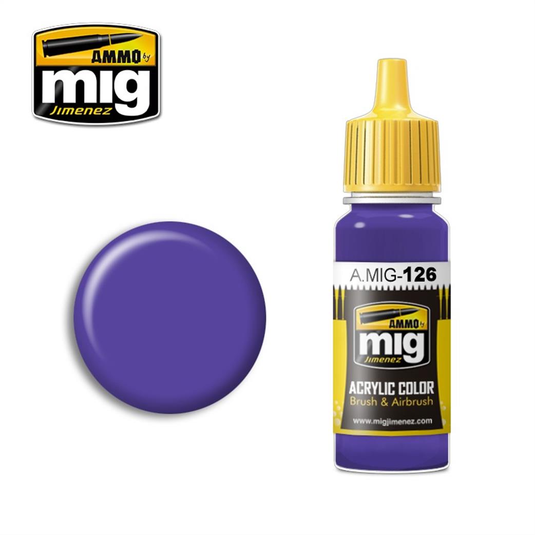 Ammo of Mig Jimenez  A.MIG-126 126 Violet Acrylic Color Paint