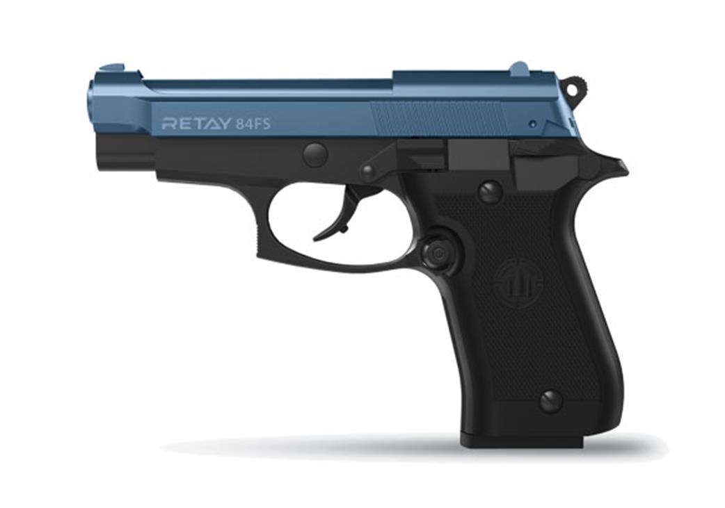 Retay 1/1 RTY84FSBLKBLUE 84FS 9mm Black Blue Blank Firer