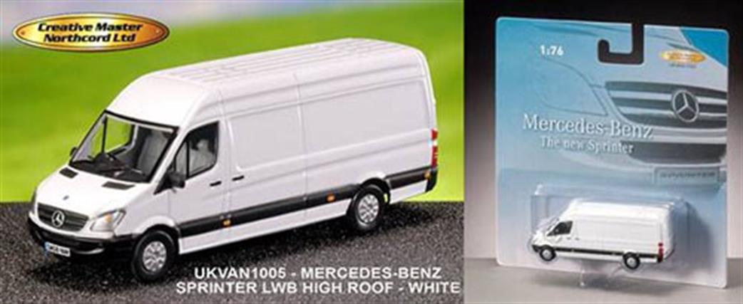 Creative Master Northcord 1/76 UKVAN 1005 Mercedes Sprinter White LWB Van Model