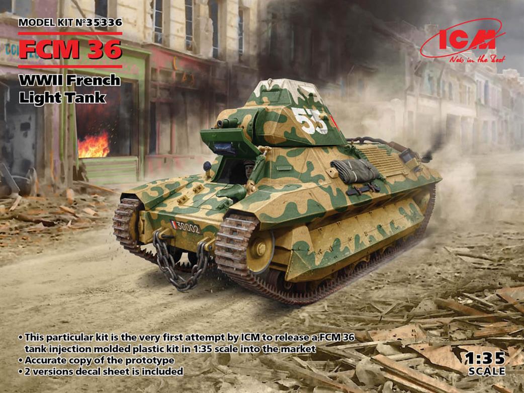 ICM 1/35 35336 FCM 36 French Light Tank WW11 Plastic Kit