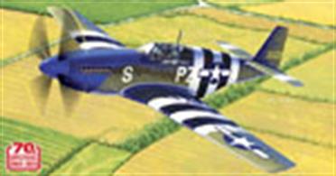 Academy's 12303 1/48th Scale 70th Anniversary of Normandy Invasion Plastic Kit of a USAAF P-51B Blue Nose Fighter