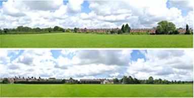 10-feet long 15in high photographic reproduction backscene showing a&nbsp;suburban residential setting. The scene is supplied in two sections.This is pack A of four&nbsp;backscene packs which can be combined to create a continuous 40-feet length scene.