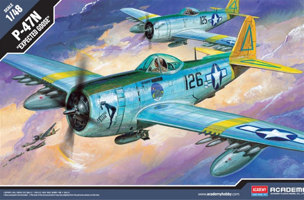 Academy 1/48 12281 P-47N Thunderbolt Expected Goose WW2 Fighter