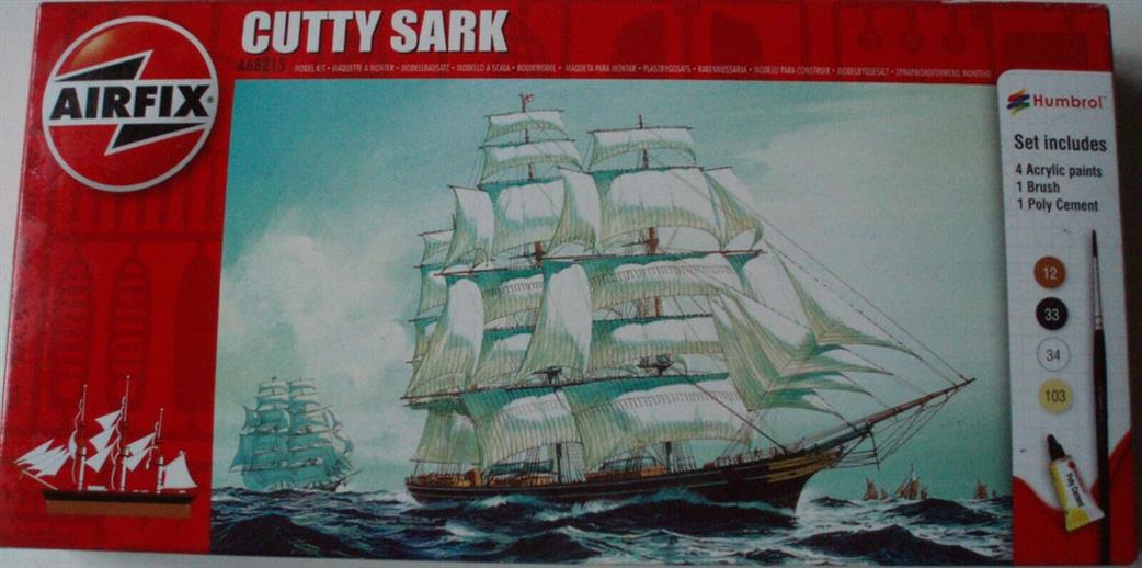 Airfix A68215 Cutty Sark Clipper Ship Gift Set Kit 1/350