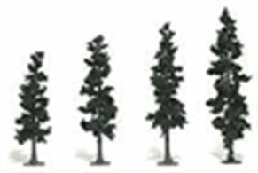 Pack of 4 conifer trees