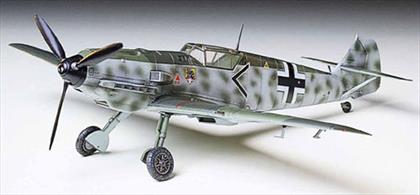 Tamiya 1/72 Messerscmitt BF109 E-3 WW2 Fighter Aircraft Kit 60750Highly detailed 1/72nd scale plastic kit for static display.Parts are moulded in grey. Real version contains all metal stressed skin construction and retractable main landing gear.detailed instrument panel and cockpit area.Detailed main landing gear and wheel wells.Fuselage and wings contain recessed panel lines.Waterslide decals and pictorial instructions.Glue and paints are required