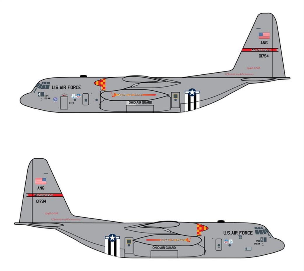Dragon Wings 1/400 56276 USAF C-130H Hercules 179th Airlift Wing 60th Anniv
