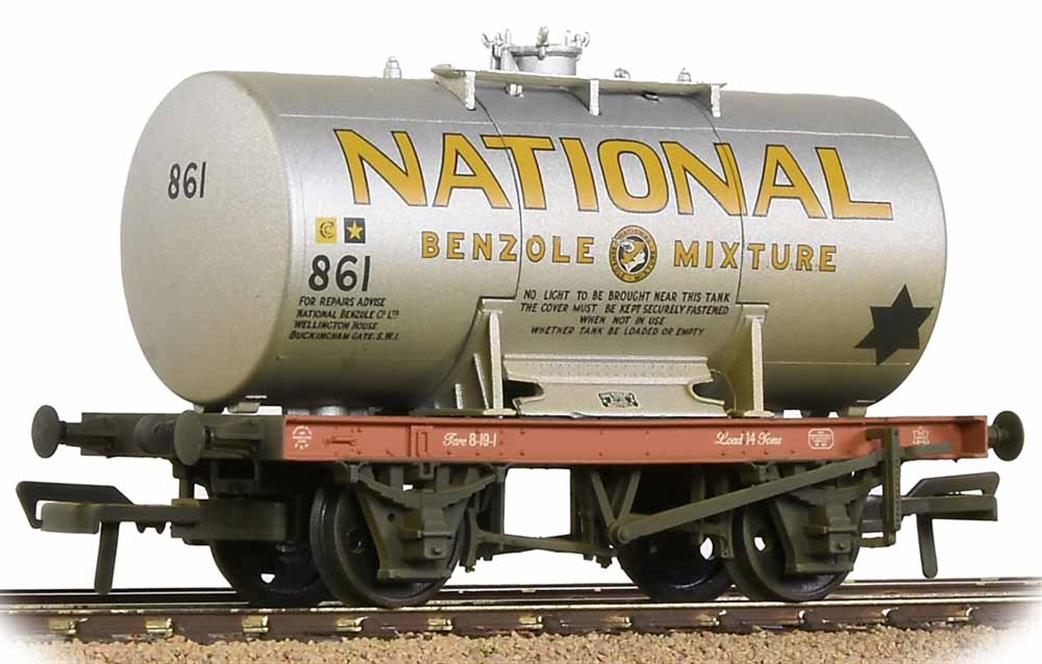 Bachmann OO 38-778A National Benzol Class A 14T Anchor-Mounted Tank Wagon Weathered