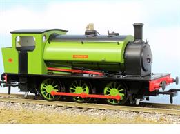 Model of Hunslet 16in 0-6-0 saddle tank locomotive works number 3714 Thorne No.1 built in 1951 finished in plain green livery as working at the NCB Thorne Colliery.DCC Ready with socket for Next18 decoder