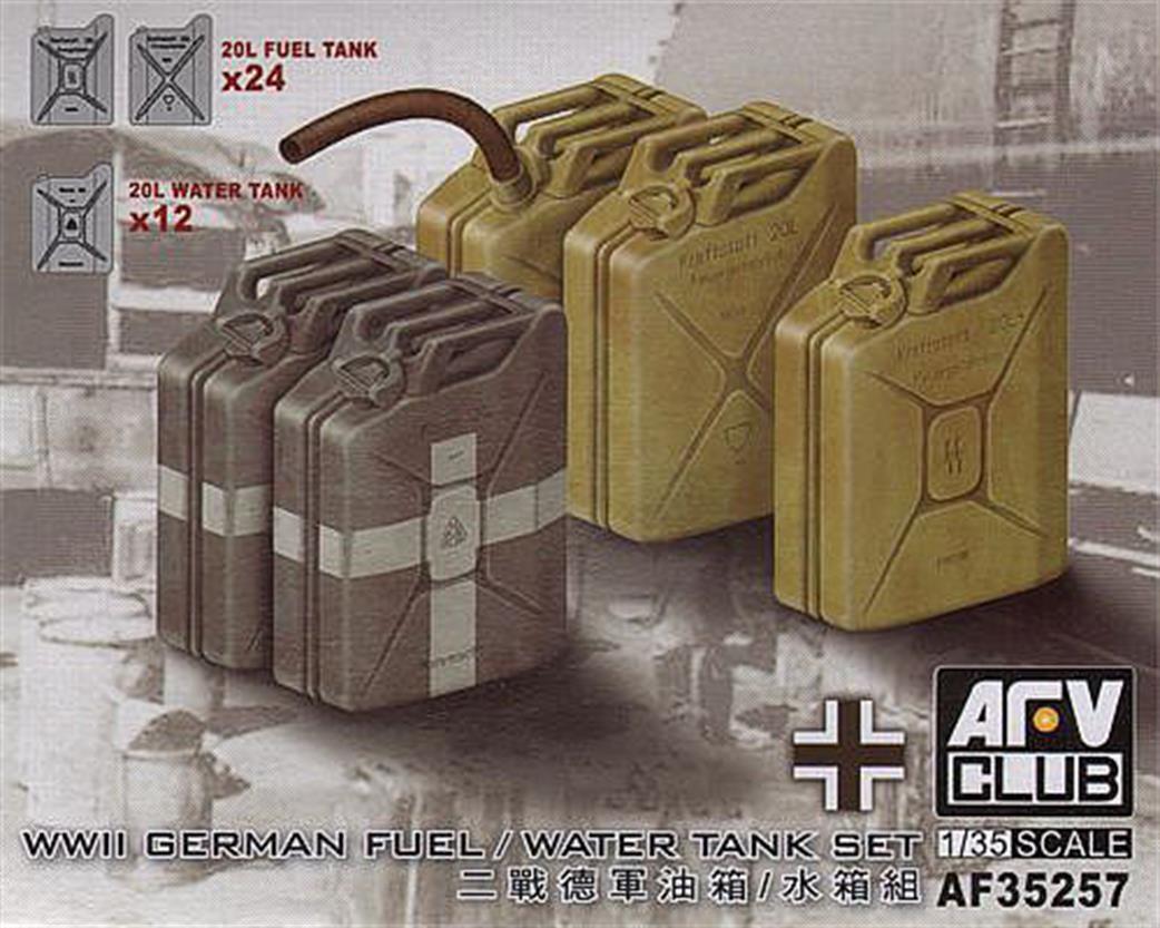 AFV Club 1/35 AF35257 German WW2 Fuel / Water Tank Set
