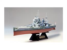 This quality 1/350th scale 78011 Tamiya Kit of the HMS Prince of Wales a British Battleship is a must for all battleship enthusiasts. This kit contains a ready to assemble plastic kit in 1:350th scale.  Finished model length is 649 mm. As with all Tamiya models the detail is excellent.