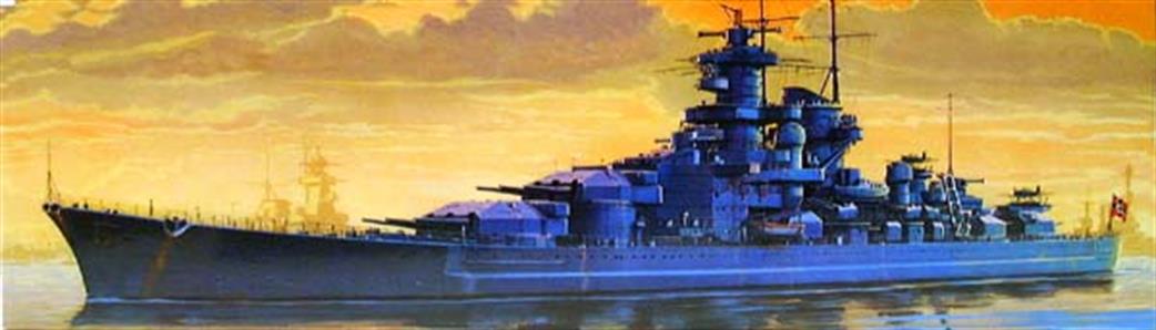 Tamiya 1/700 77520 Gneisenau German Battlecruiser WW2 Waterline Series Kit