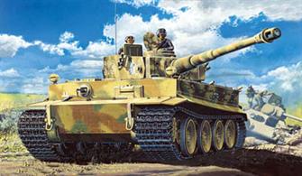 Introduced to the battlefield during the later stages of World War II, the heavily armed Tiger proved to be more than a match for its Russian counterparts.Glue and paints are required 