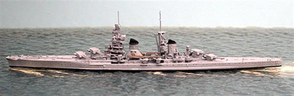 Navis Neptun September 2015 release, quality 1/1250 die-cast metal model of an Italian Zara Class Heavy Cruiser,Gorizia from World War 2Gorizia survived until she was taken over by the Germans after Italy left the war in 1943. In that year, her armour had the only opportunity to display its effectiveness, when the ship was hit by three bombs, launched by American bombers, but the main deck resisted them all and the ship continued to fire against the high-flying aircraft. Later she was able to reach La Spezia, but the damage to the mid-ship was heavy, with almost all the structures over the armor belt devastated and a 100 mm (3.9 in) turret thrown into the sea. Ironically, at beginning of 1941, a modest British attack, at night, over Naples hit sister ship Zara. There were only two 113 kg (250 lb) bombs, launched at low altitude, but they pierced the hull and almost sank the ship. Gorizia was sunk 26 June 1944 at her moorings in La Spezia, in yet another twist of fate by Italian manned torpedoes, after the Italians joined the Allies.