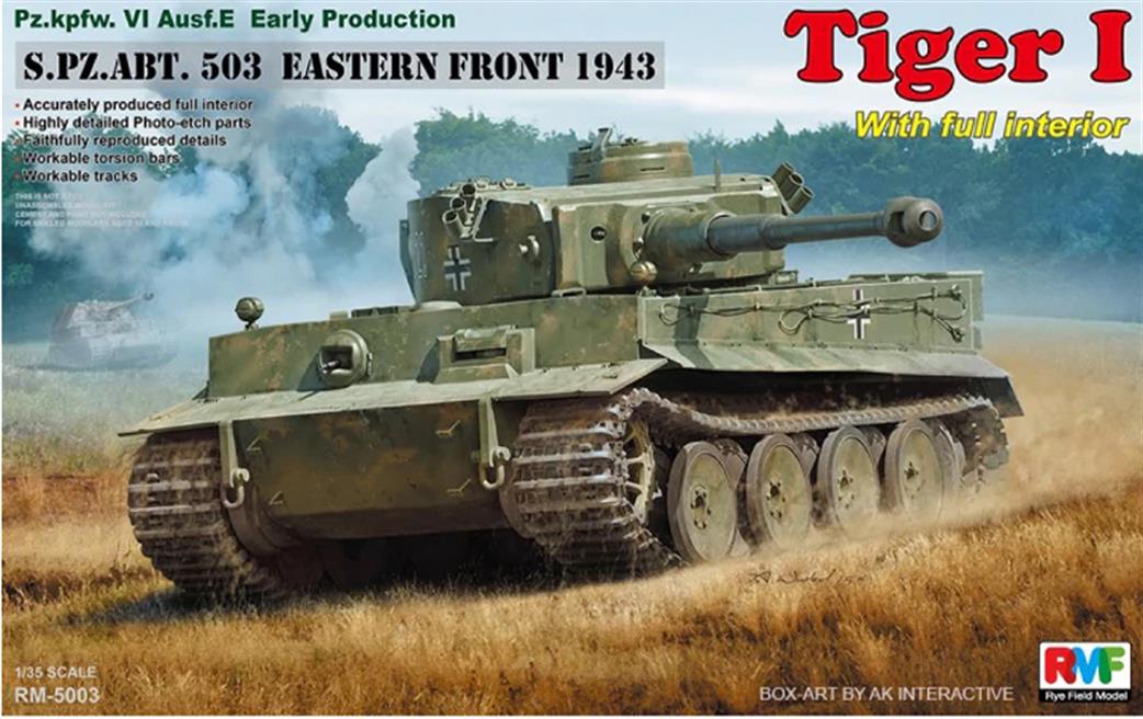 Rye Field Model 1/35 RM-5003 German Tiger 1 Tank Kit