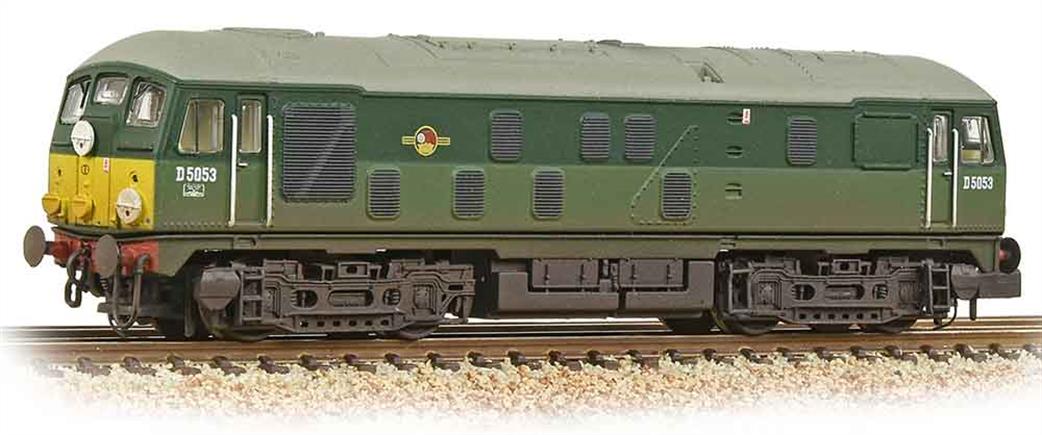 Graham Farish N 372-979A BR D5053 Class 24 Bo-Bo Diesel Locomotive Two-Tone Green Small Warning Panels Weathered