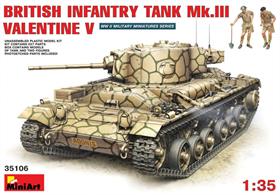 Miniart 35106 British Infantry Valentine MKv Tank Kit