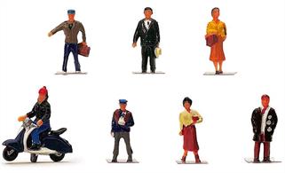 Pack of city or town people figures.