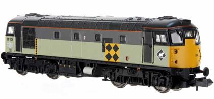 A detailed model of the BRCW type 2 locomotive finished as 26004 in the Railfreight Triple Grey livery with coal sector markings.After transfer to Scotland where new motive power was often in short supply the first seven class 26 locomotives, D5300-D5306, later 26001 to 26006 (D5301-6) and 26007 (D5300) were fitted with train air brake and slow speed control equipments for hauling MGR coal trains serving the Cockenzie power station.