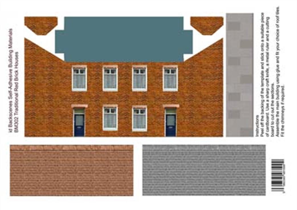 ID Backscenes OO BM302 Traditional Red Brick Houses