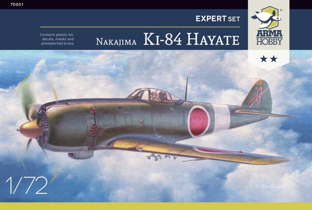 Arma Hobby 1/72 70051 Nakajima Ki-84 Hayate Japanese WW2 Fighter Expert Set Plastic Kit