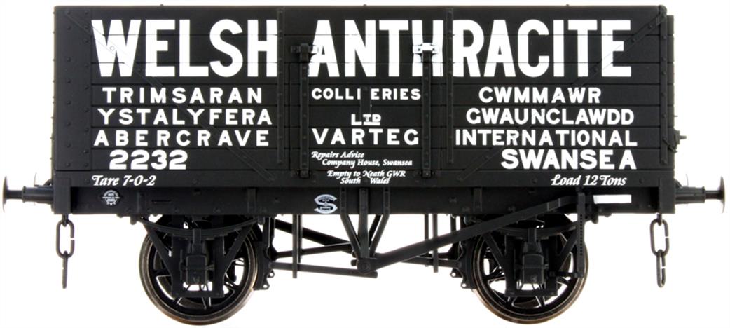 Dapol Lionheart Trains O Gauge LHT-F-071-002 Welsh Anthracite 7 Plank Open Wagon 2232 RTR