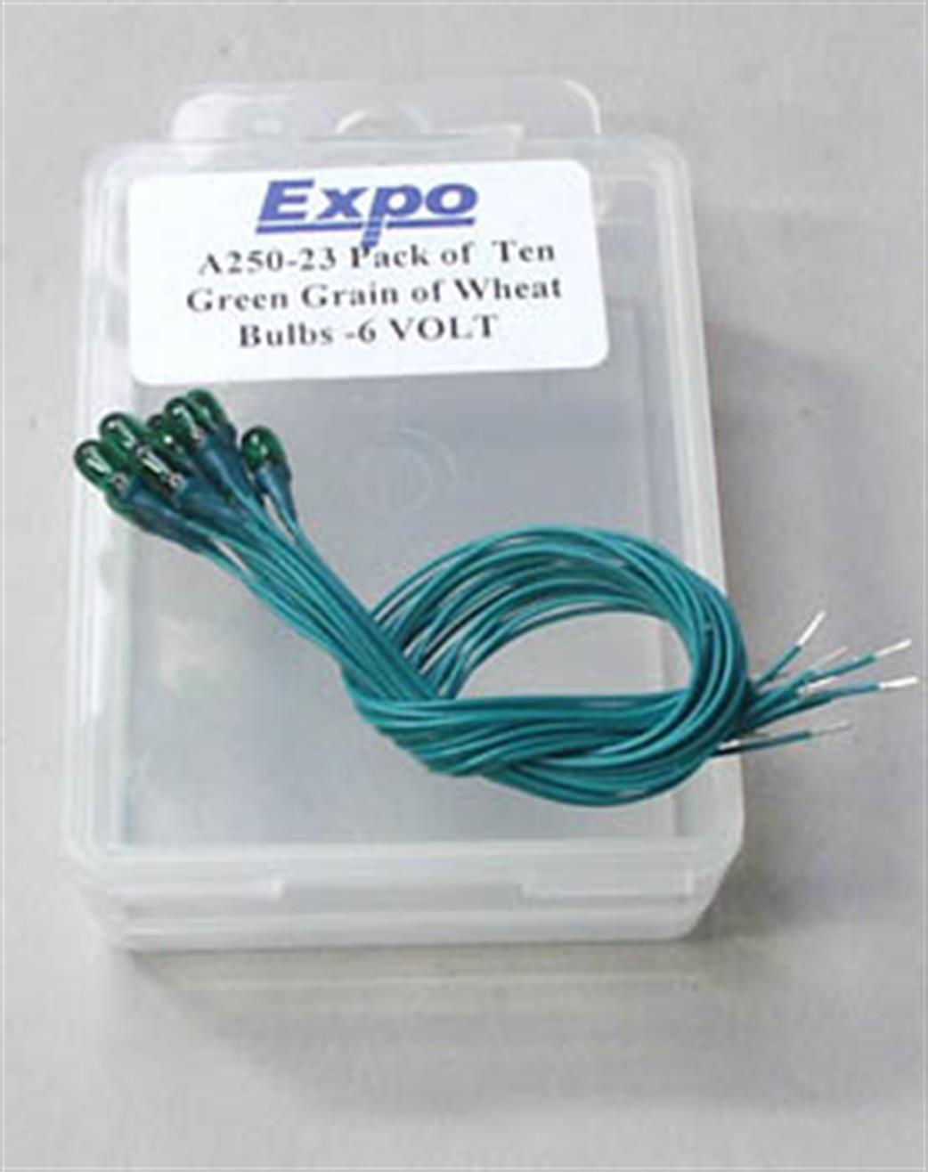 Expo  25023 Green Grain of Wheat Bulbs 6v Pack of 10