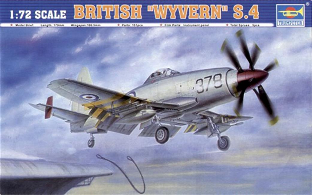 Trumpeter 01619 Westland Wyvern S.4 Royal Navy 1950's Fighter Kit 1/72