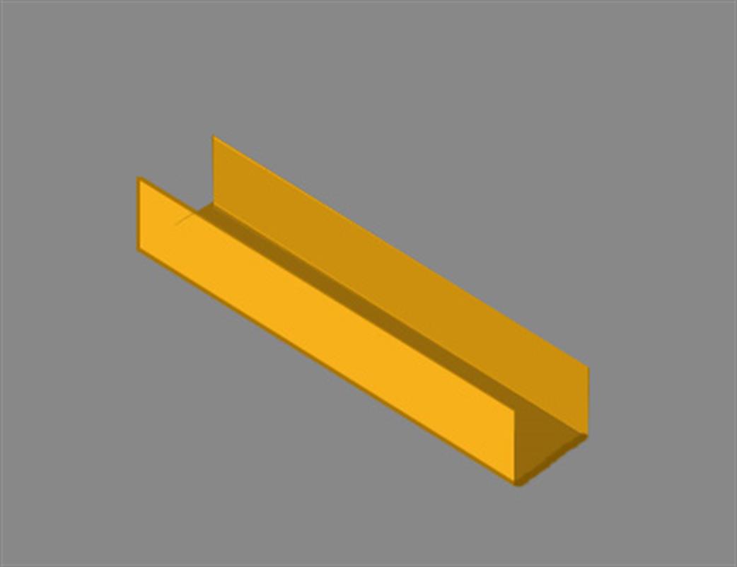 Albion Alloys  UC4 Milled Brass U Channel 4mm