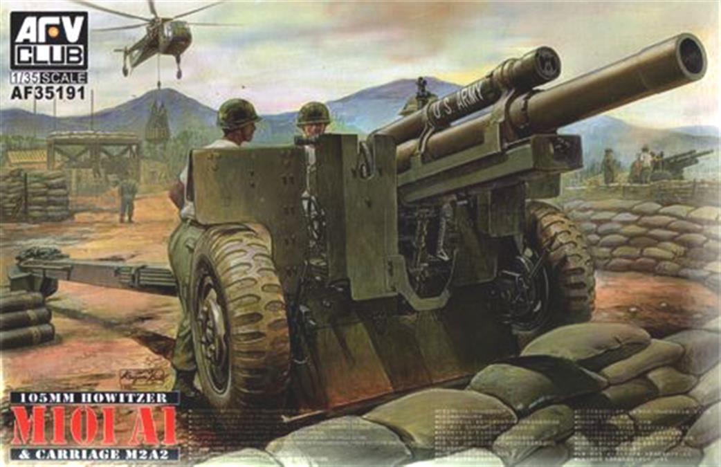 AFV Club 1/35 35191 US M101A1 105mm Howitzer & M2A2 Carriage Kit