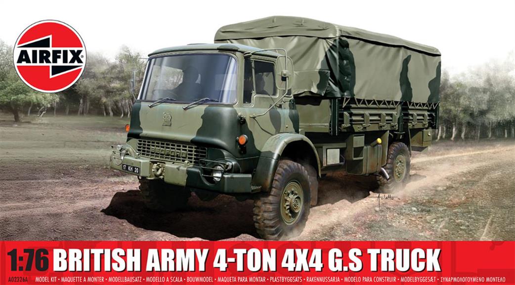 Airfix 1/76 A02326A British Army 4-ton 4 x 4 G.S Truck Kit