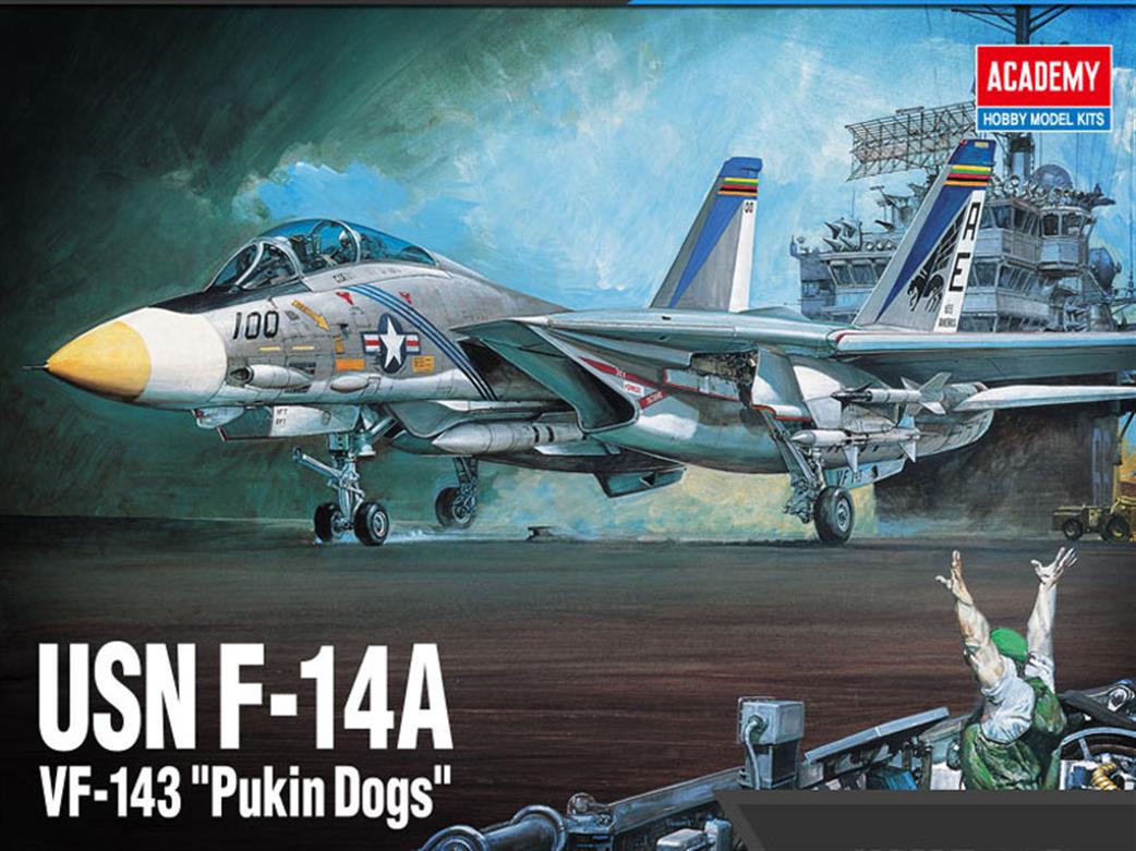 Academy 1/72 12563 USN F-14A Tomcat VF-143 Pukin Dogs Kit