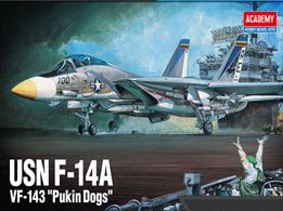 Academy 12563 1/72nd USN F-14A Tomcat VF-143 Pukin Dogs Kit