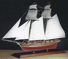 Kit includes a pre built resin hull, brass and wood parts