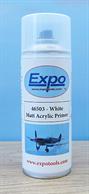 White acrylic primer paint. Ideal for use when a white, light coloured or brightly coloured paint finish is planned.