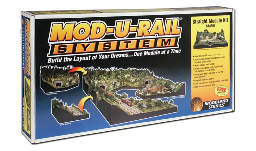 Woodland Scenics  ST4801 Mod-u-Rail Straight Module Kit