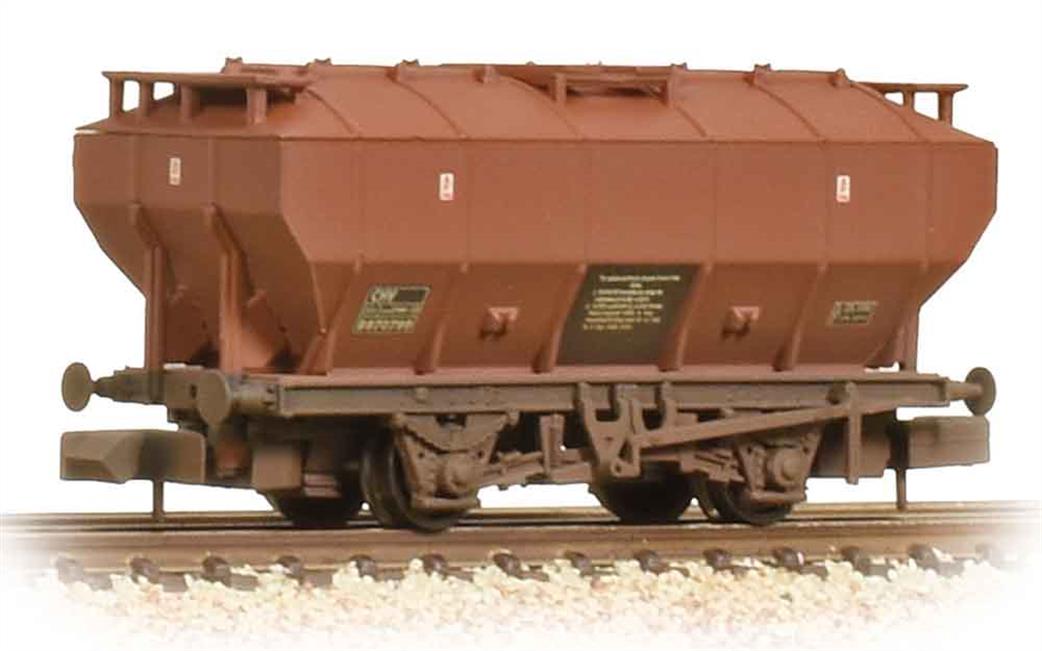 Graham Farish N 377-765A BR COVHOP Covered Hopper Wagon Bauxite Weathered