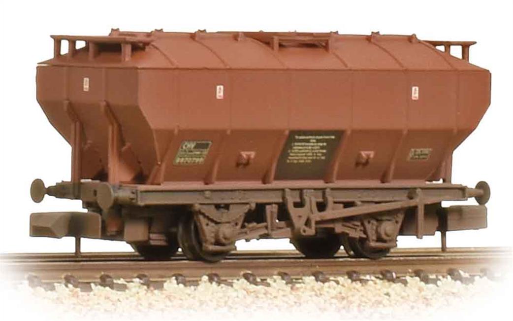 Graham Farish 377-765A BR COVHOP Covered Hopper Wagon Bauxite Weathered N