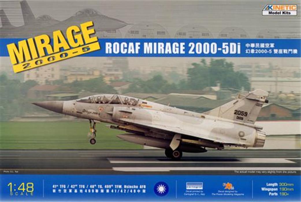 Kinetic Models K48037 Mirage 2000-5Di ROCAF Mirage Fighter Kit 1/48