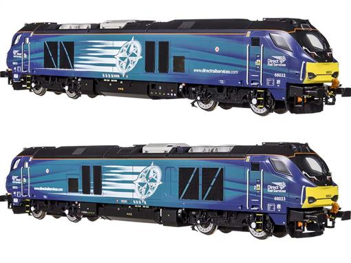 Dapol 4D-022-016 00 Gauge DRS 68034 Class 68 Bo-Bo Diesel Locomotive DRS Compass LiveryA highly detailed model of the Vossloh built DRS class 68 locomotives finished as 68034 in the DRS blue compass livery.68034 is planned to be one of the standby locomotives for TPE services, so will likely be seen with the TPE trains occasionally as the liveried locomotives are stopped for cyclic maintenance.