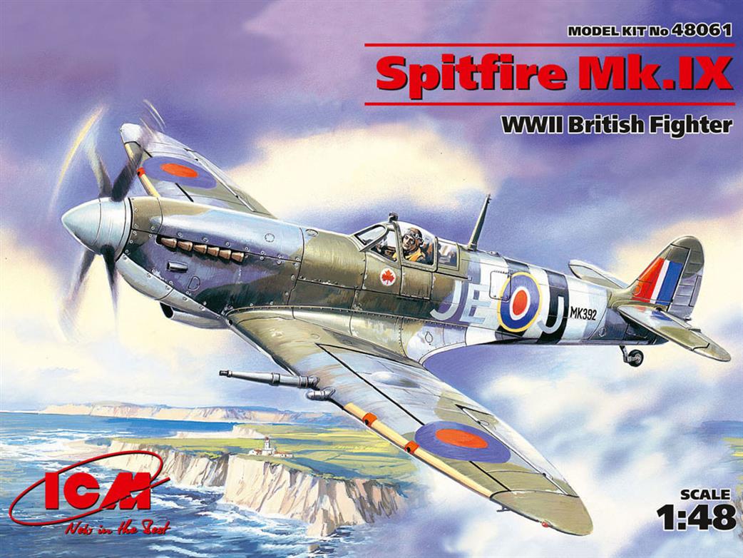 ICM 1/48 48061 Spitfire MK IX WW2 RAF Fighter Plane Kit
