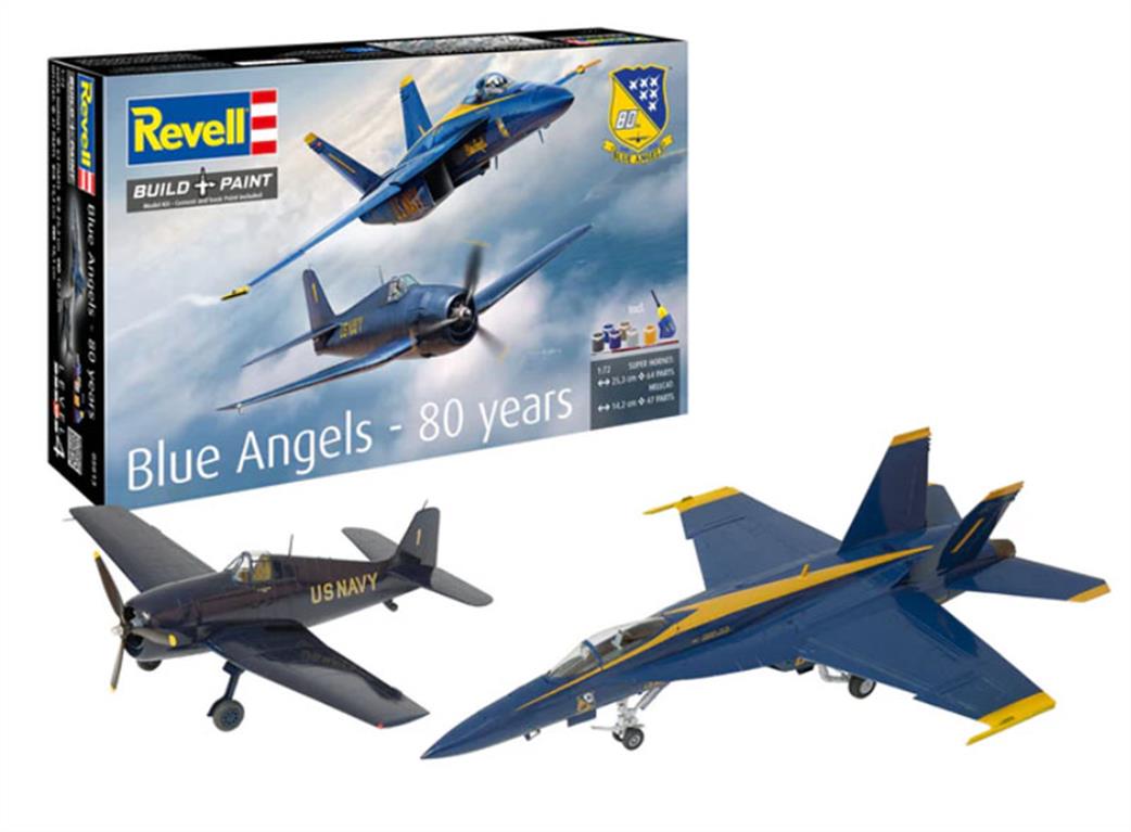 Revell 1/72 05613 Blue Angels - 80 Years Build & Paint Set