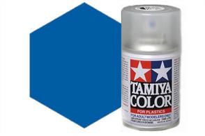 Tamiya TS19 Metallic Blue Synthetic Lacquer Spray Paint 100ml TS-19These cans of spray paint are extremely useful for painting large surfaces, the paint is a synthetic lacquer that cures in a short period of time. Each can contains 100ml of paint, which is enough to fully cover 2 or 3, 1/24 scale sized car bodies.