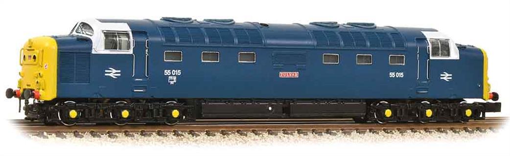 Graham Farish N 371-288 BR 55015 Tulyar Class 55 Deltic Co-Co Blue with White Cab Window Surrounds