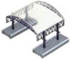 Length 168mm x Width 197mmPush-together assembly (seven parts).  Fits in locating holes in two straight platform sections (not included)