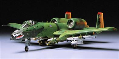Tamiya 1/48 Fairchild Republic A-10A Thunderbolt II Ground Attack Aircraft 61028Period of Service: 1972 - present; served in Gulf War. Twin turbofan engine, twin tail, single seat attack aircraft.