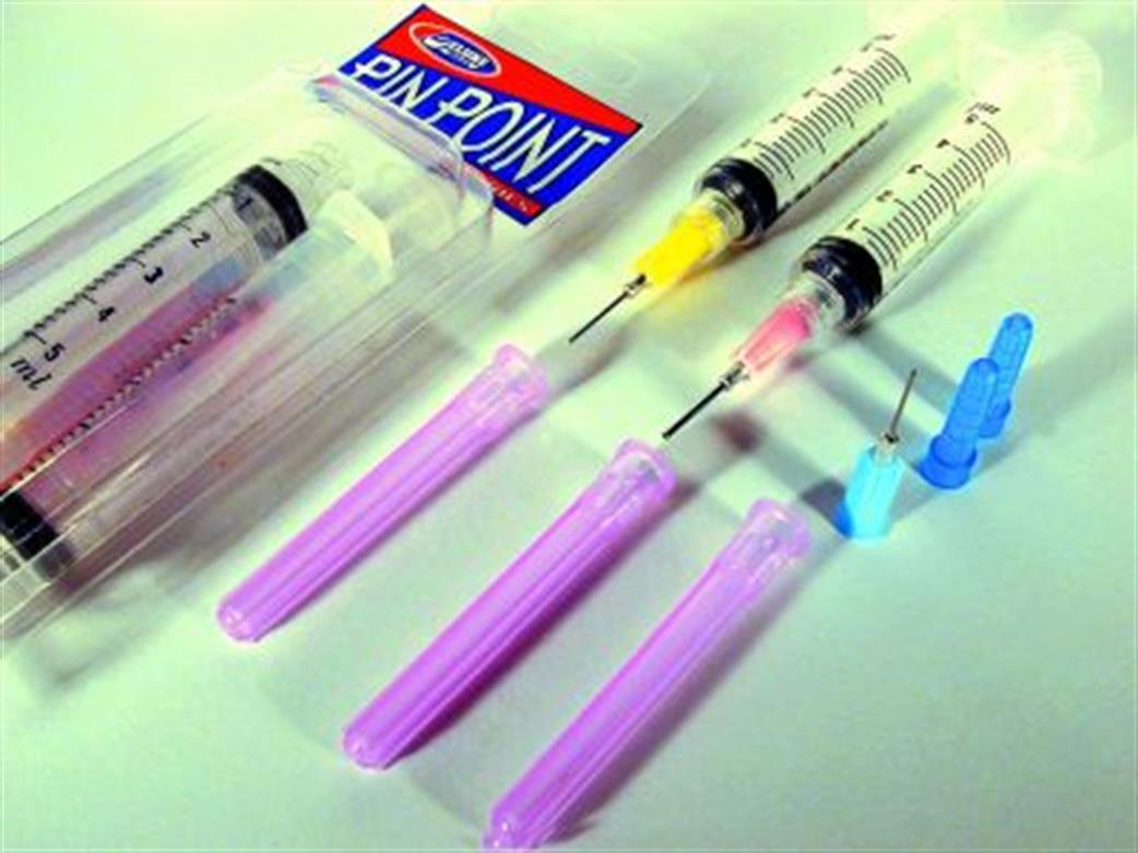 Deluxe Materials AC8 Pin Point Applicator Syringe Style For Glue 3 Tips