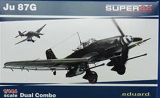 This kit is Dual Combo - i.e. two sets of plastic parts in one box.Marking options:Ju 87G-2, flown by Hans Ulrich Rudel, SG 2, Eastern front, 1944-45Ju 87G-2, SG 2, Eastern front, 1944-45