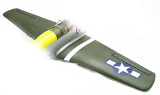 Replacement main wing section for the ParkZone P-51D Mustang ARTF aircraft. Supplied painted without decals.
